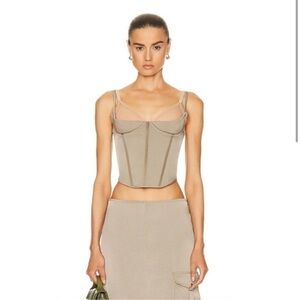 Miaou Kiko Corset Top Sage Green New with Tags!